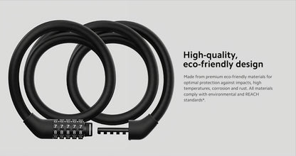 Protiukradový kábel Xiaomi pre elektrickú kolobežku, čierny BHR6751GL