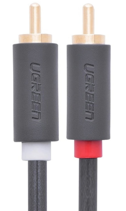 Audio kábel UGREEN AV104, 2 x RCA - 2 x RCA, 5m, čierny