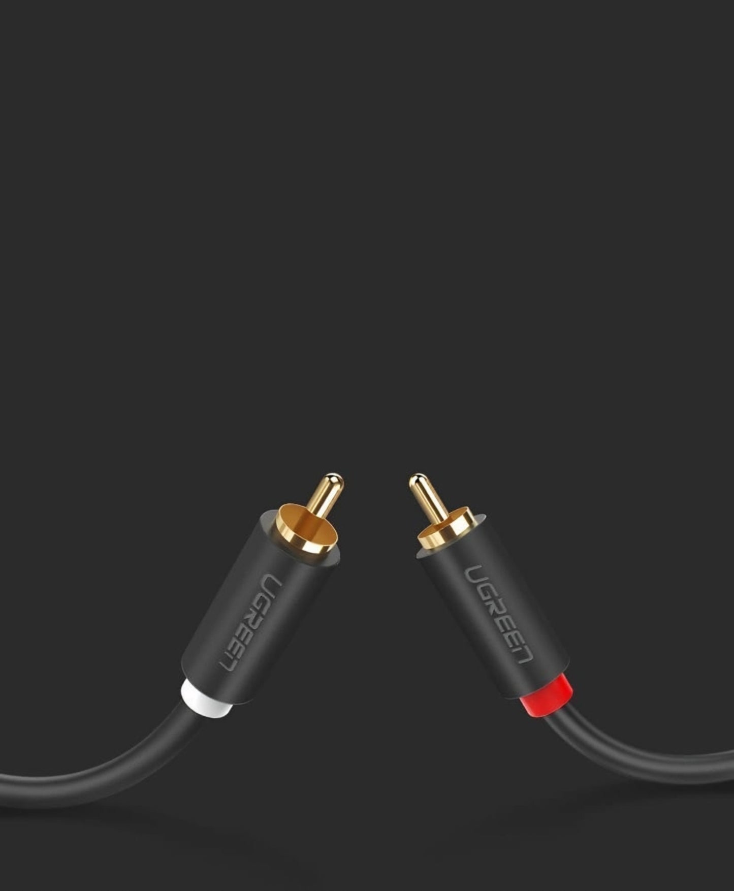 Audio kábel UGREEN AV104, 2 x RCA - 2 x RCA, 5m, čierny