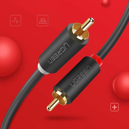 Audio kábel UGREEN AV104, 2 x RCA - 2 x RCA, 5m, čierny
