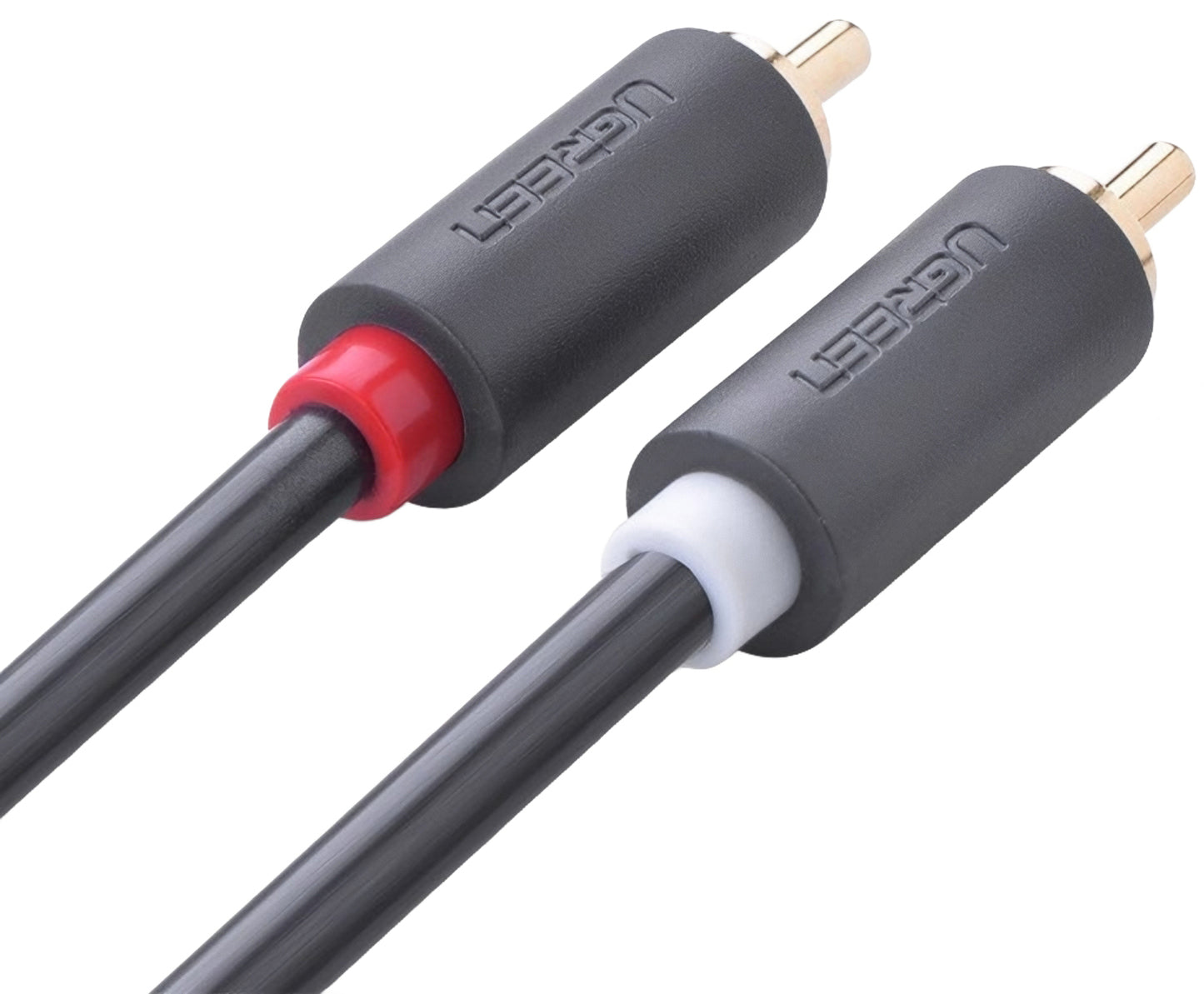 Audio kábel UGREEN AV104, 2 x RCA - 2 x RCA, 5m, čierny