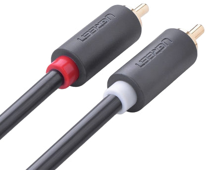 Audio kábel UGREEN AV104, 2 x RCA - 2 x RCA, 5m, čierny