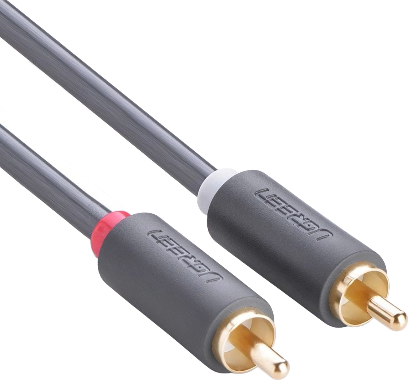 Audio kábel UGREEN AV104, 2 x RCA - 2 x RCA, 5m, čierny