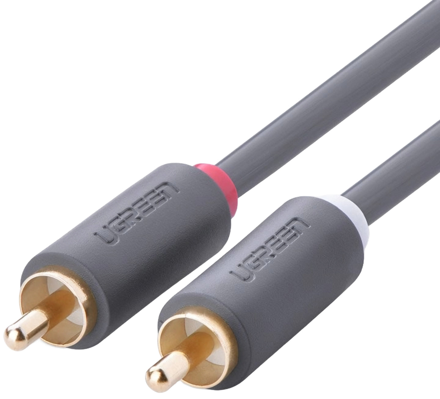 Audio kábel UGREEN AV104, 2 x RCA - 2 x RCA, 5m, čierny