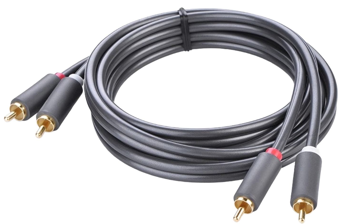 Audio kábel UGREEN AV104, 2 x RCA - 2 x RCA, 5m, čierny