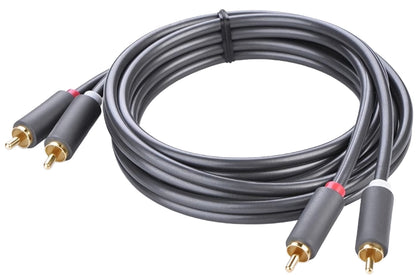 Audio kábel UGREEN AV104, 2 x RCA - 2 x RCA, 5m, čierny