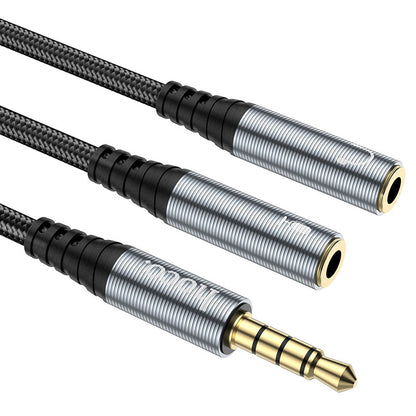 Audio adaptér 3.5mm - 2 x 3.5mm HOCO UPA21-2, 0.25m, Čierny