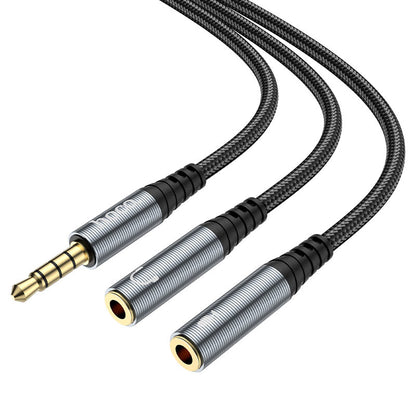 Audio adaptér 3.5mm - 2 x 3.5mm HOCO UPA21-2, 0.25m, Čierny