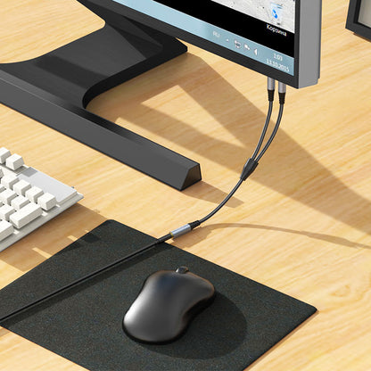 Audio adaptér 3.5mm - 2 x 3.5mm HOCO UPA21, 0.25m, Čierny