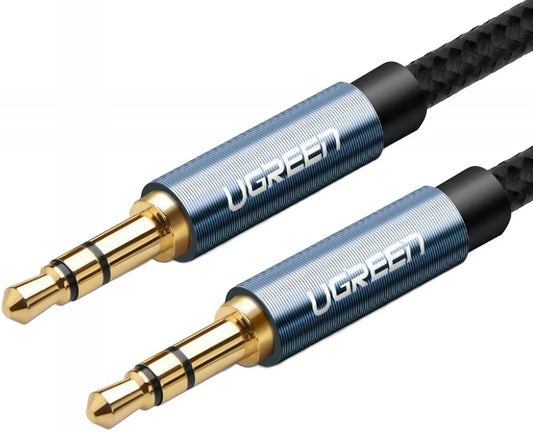 Audio kábel 3,5 mm - 3,5 mm UGREEN AV112, 2 m, modrý