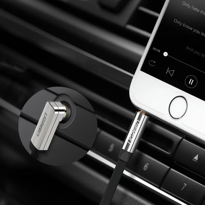 Audio kábel 3.5mm - 3.5mm UGREEN AV119 Angled, 3m, čierny