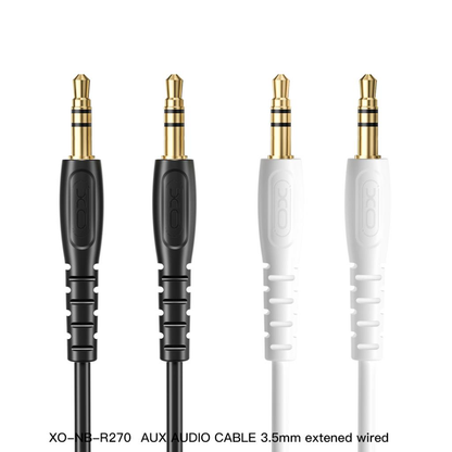 Audio kábel 3.5mm - 3.5mm XO Design NB-R270, 1m, Čierny