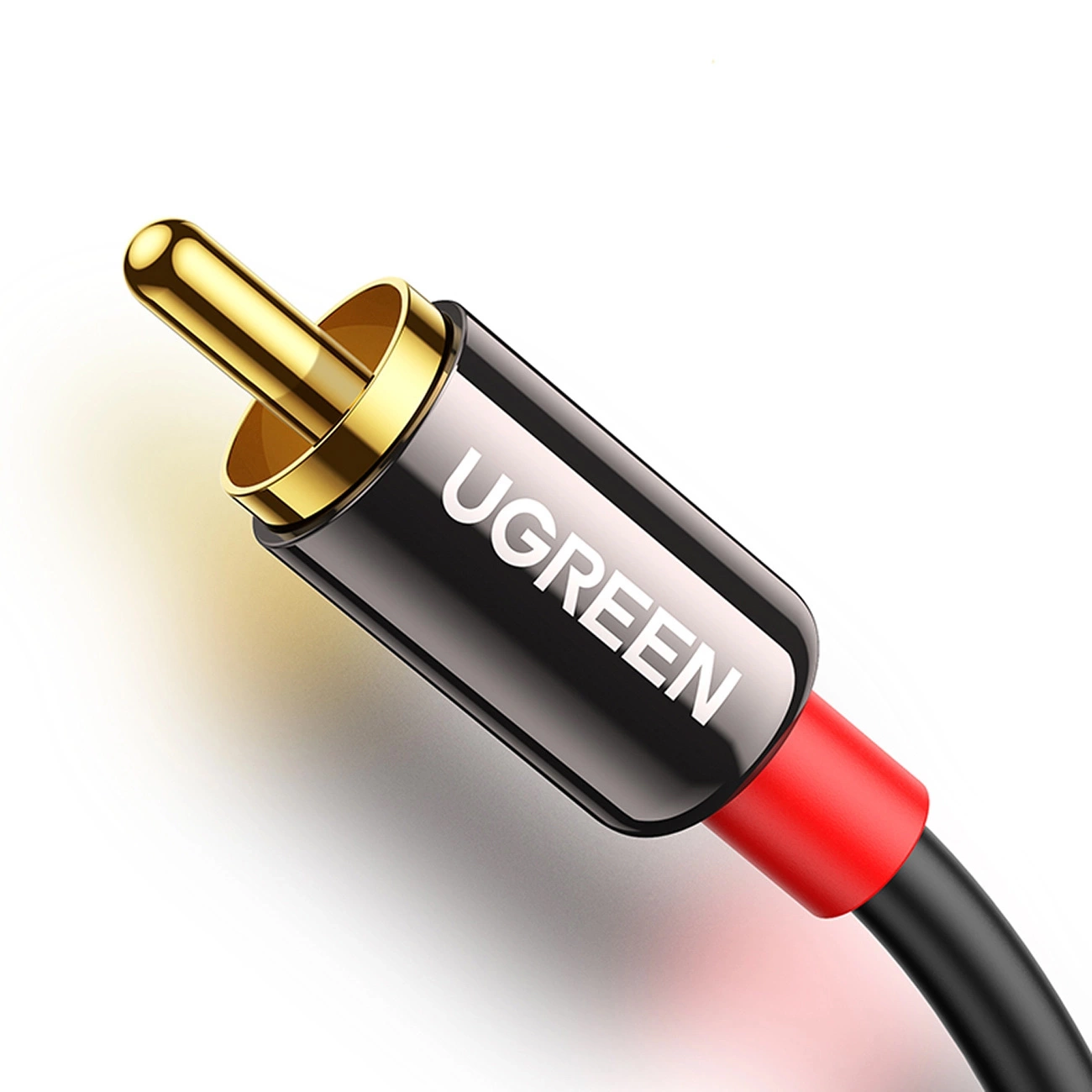 Audio kábel 3.5mm - 2 x RCA UGREEN AV116, 1m, Čierny