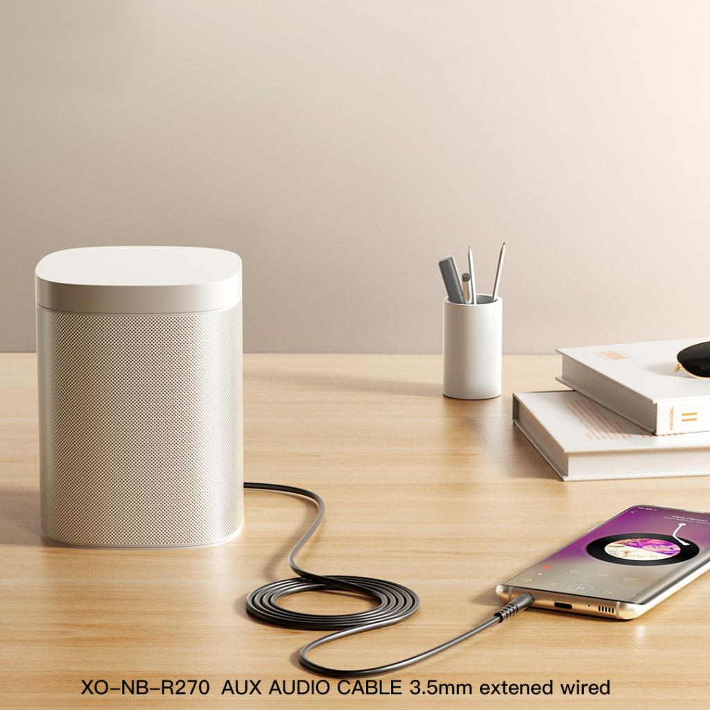 Audio kábel 3.5mm - 3.5mm XO Design NB-R270, 1m, Čierny