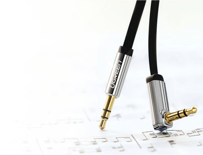 Audio kábel 3.5mm - 3.5mm UGREEN AV119 Angled, 3m, čierny