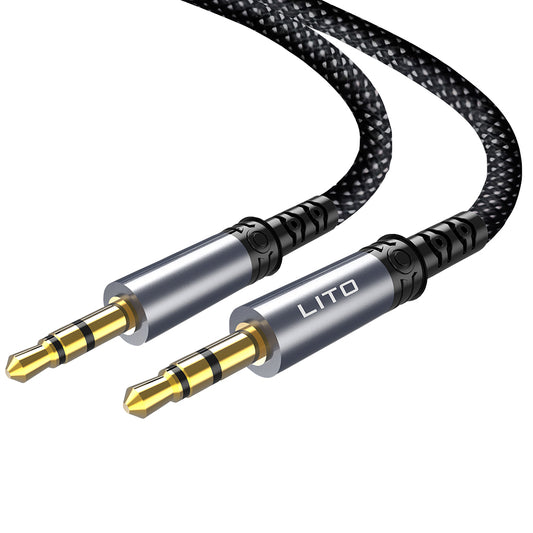 Audio kábel 3.5mm - 3.5mm Lito LA01D, 1m, čierny