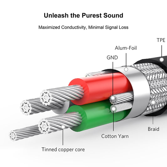 Audio kábel 3.5mm - 3.5mm Lito LA02, 1m, čierny