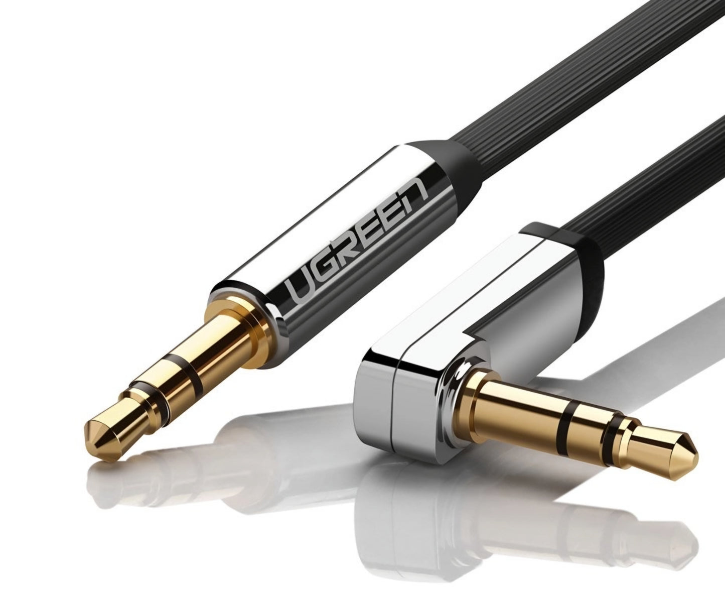 UGREEN AV119 Angled 3.5mm - 3.5mm Audio Cable, 2m, Black