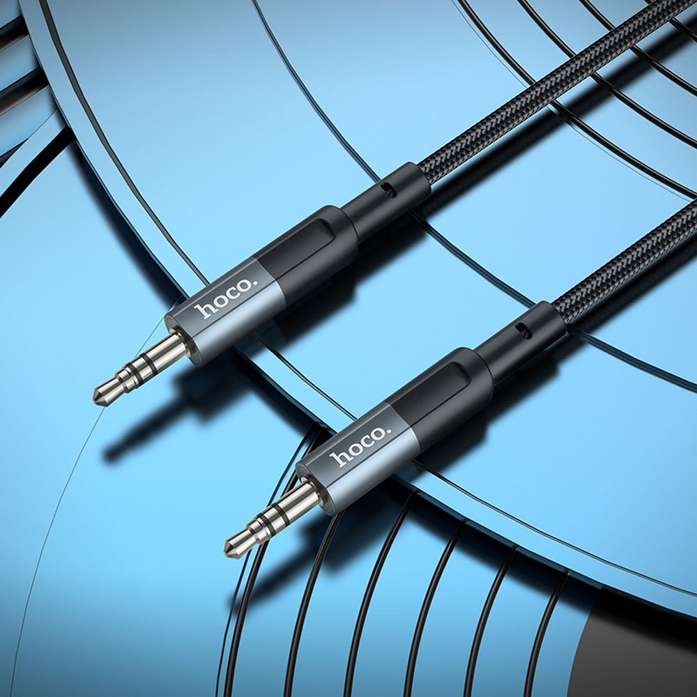 Audio kábel 3.5mm - 3.5mm HOCO UPA23, 1m, Sivý