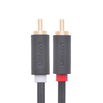 Audio kábel UGREEN AV104, 2 x RCA - 2 x RCA, 2m, čierny
