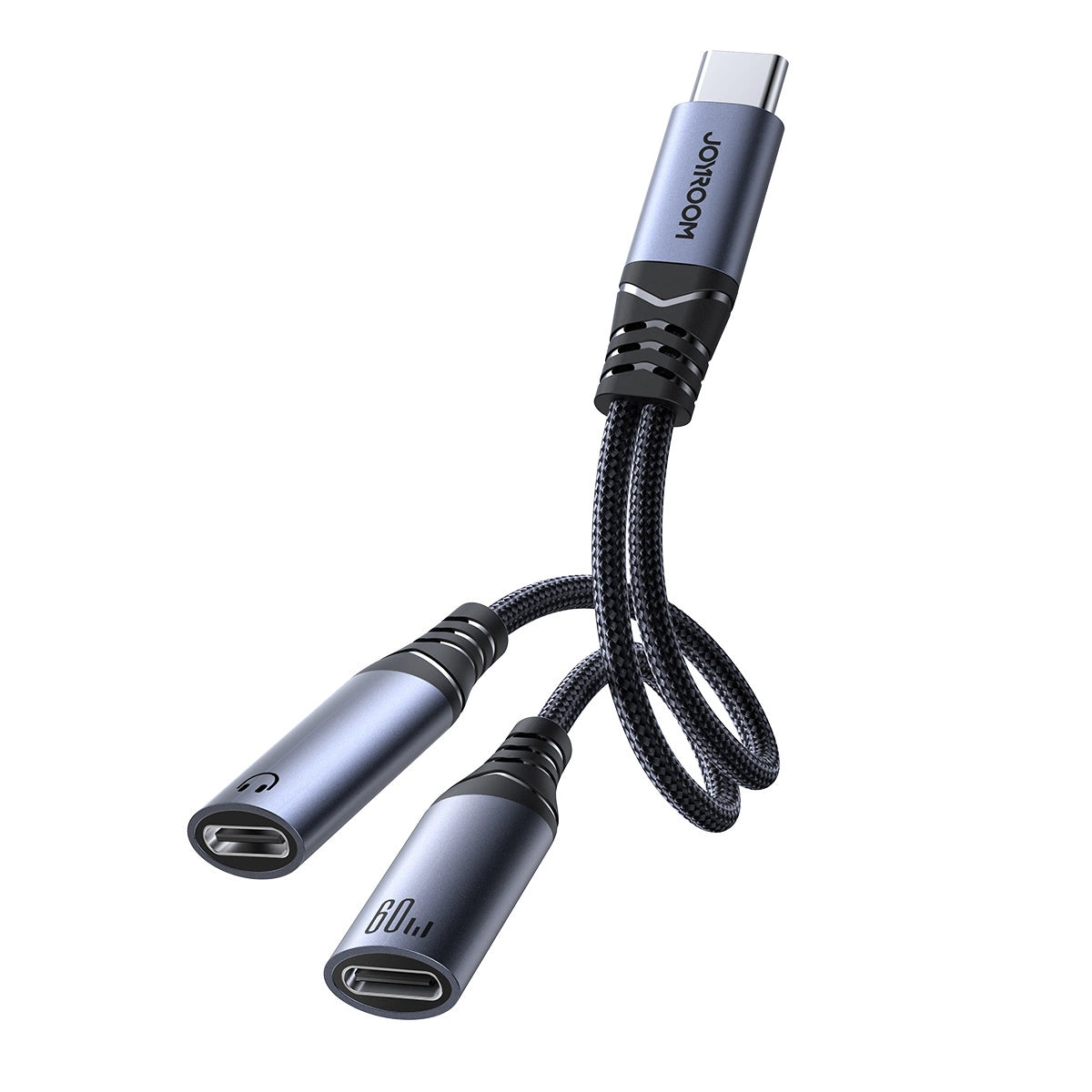 Audio kábel USB-C - 2 x USB-C Joyroom SY-C03, 0.14m, Čierny