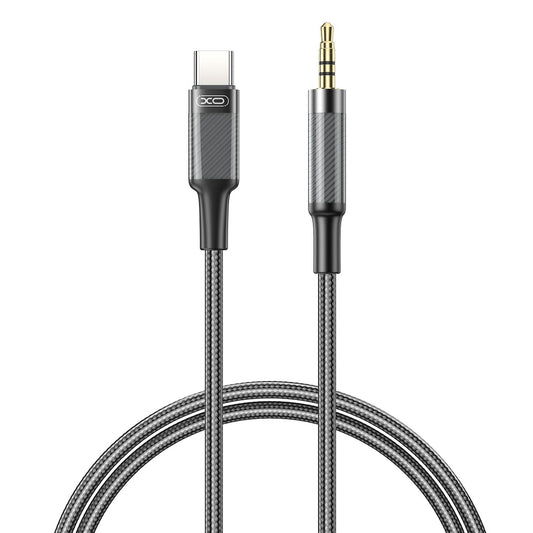 Audio kábel USB-C - 3.5mm XO Design NB-R279B, 1m, Čierny