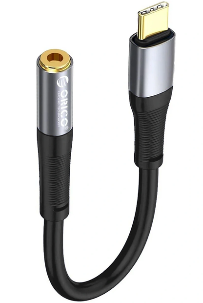 Zvukový adaptér USB-C – 3,5 mm Orico AXC-02, čierny