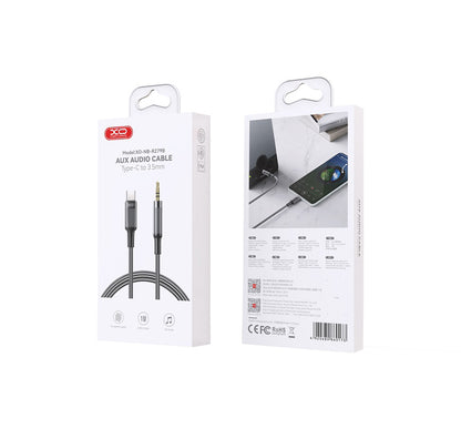 USB-C to 3.5mm Audio Cable XO Design NB-R279B, 1m, Black