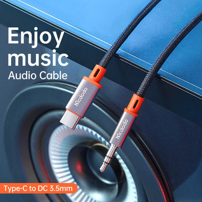 Audio kábel USB-C - 3.5mm McDodo CA-0820 Castle, 1.2m, Čierny