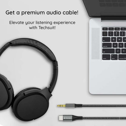 Audio kábel USB-C - 3.5mm Techsuit AC16 NexaSound, 1m, Sivý