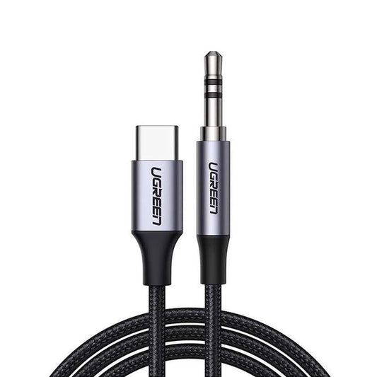Audio kábel USB-C - 3,5 mm UGREEN CM450 (20192), 1 m, sivý