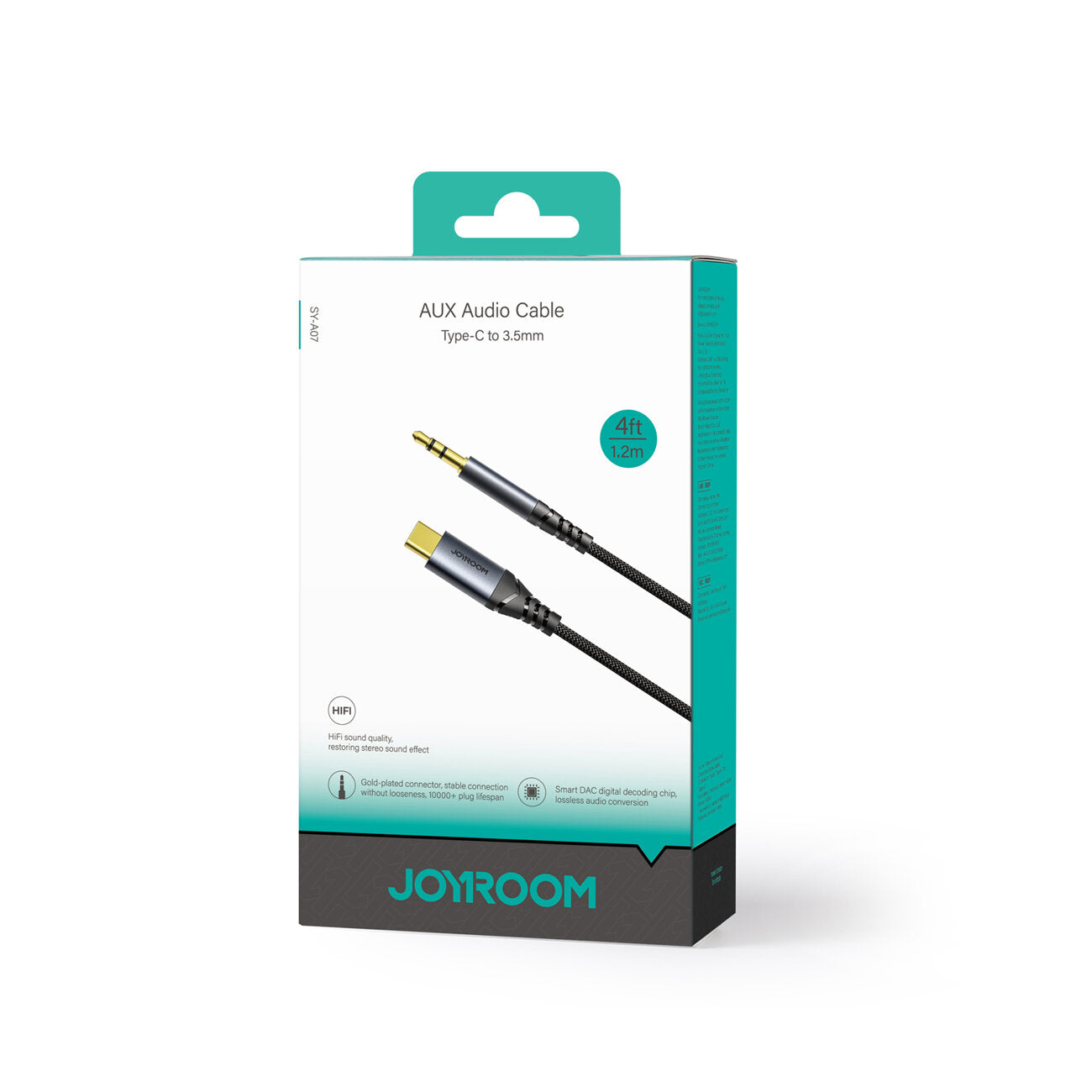 Audio kábel USB-C - 3.5mm Joyroom SY-A07, 1.2m, čierny