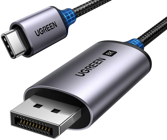 Audio a video kábel USB-C - DisplayPort UGREEN CM556 (25157), 1m, sivý