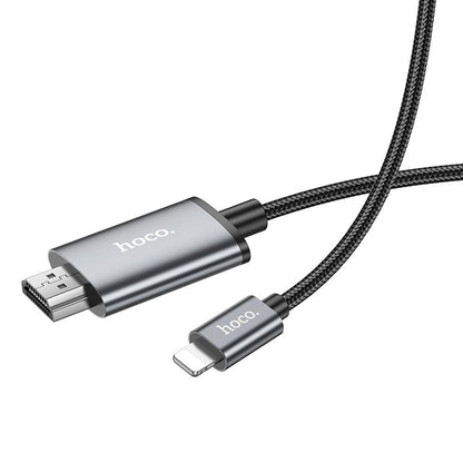 Audio a Video Kábel Lightning - HDMI HOCO UA27, 2m, Sivý