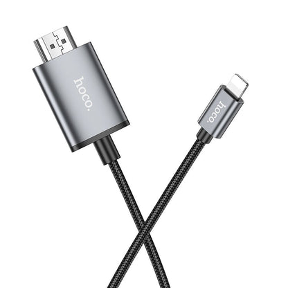 Audio a Video Kábel Lightning - HDMI HOCO UA27, 2m, Sivý