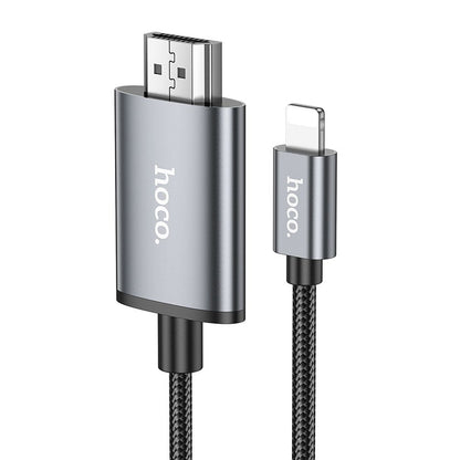 Audio a Video Kábel Lightning - HDMI HOCO UA27, 2m, Sivý