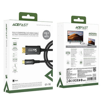 Audio a Video Kábel USB-C - HDMI Acefast C1-10, 1.8m, Čierny