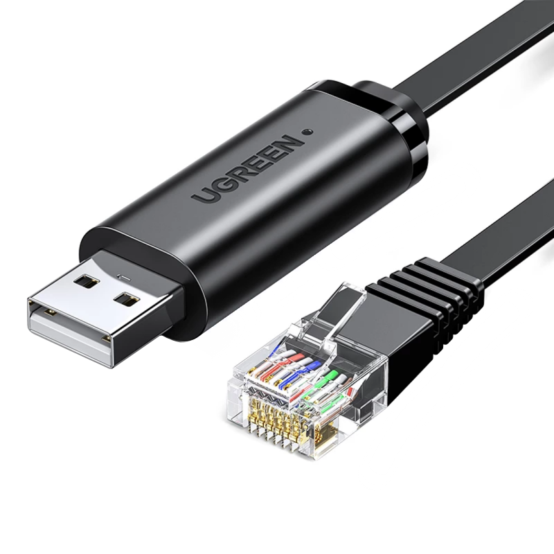 USB konzolový kábel UGREEN CM204, RJ45, 3m, čierny
