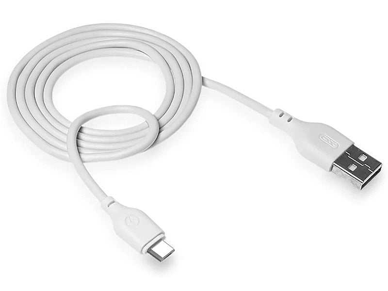 Dátový a nabíjací kábel USB-A - microUSB XO Design NB103, 18W, 2m, Biela