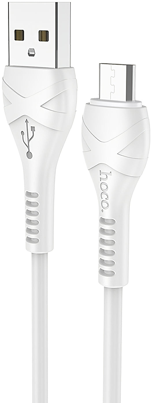 Dátový a nabíjací kábel USB-A - microUSB HOCO X37, 18W, 1m, Biela