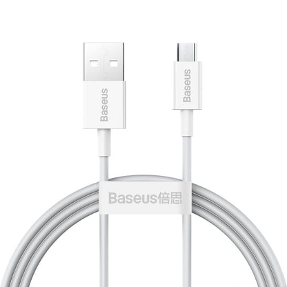 Dátový a nabíjací kábel USB-A - microUSB Baseus Superior Series, 18W, 2m, Biely CAMYS-A02