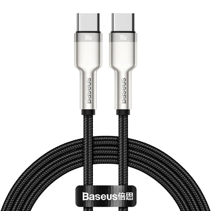 Dátový a nabíjací kábel USB-C - USB-C Baseus Cafule, 100W, 2m, Čierny CATJK-D01