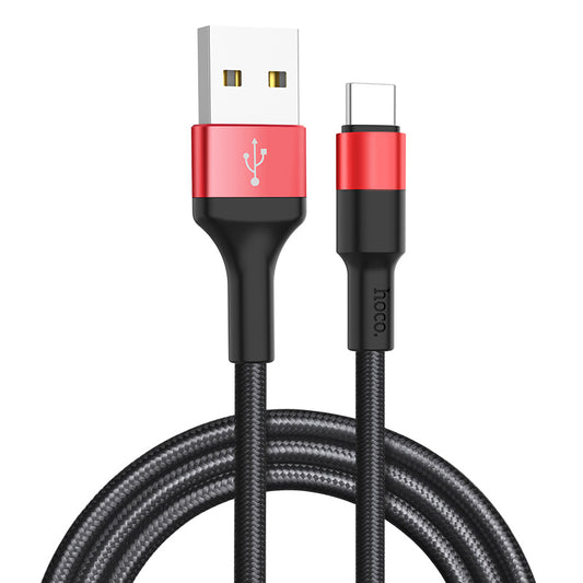 Dátový a nabíjací kábel USB-A - USB-C HOCO X26 Xpress, 18W, 1m, Čierno-červený
