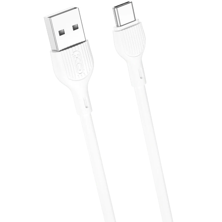 Dátový a nabíjací kábel USB-A - USB-C XO Design NB200, 10W, 1m, Biela
