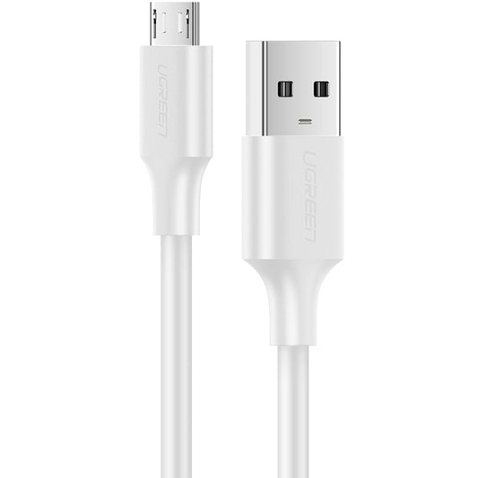 Dátový a nabíjací kábel USB-A - microUSB UGREEN US289, 18W, 2m, biely