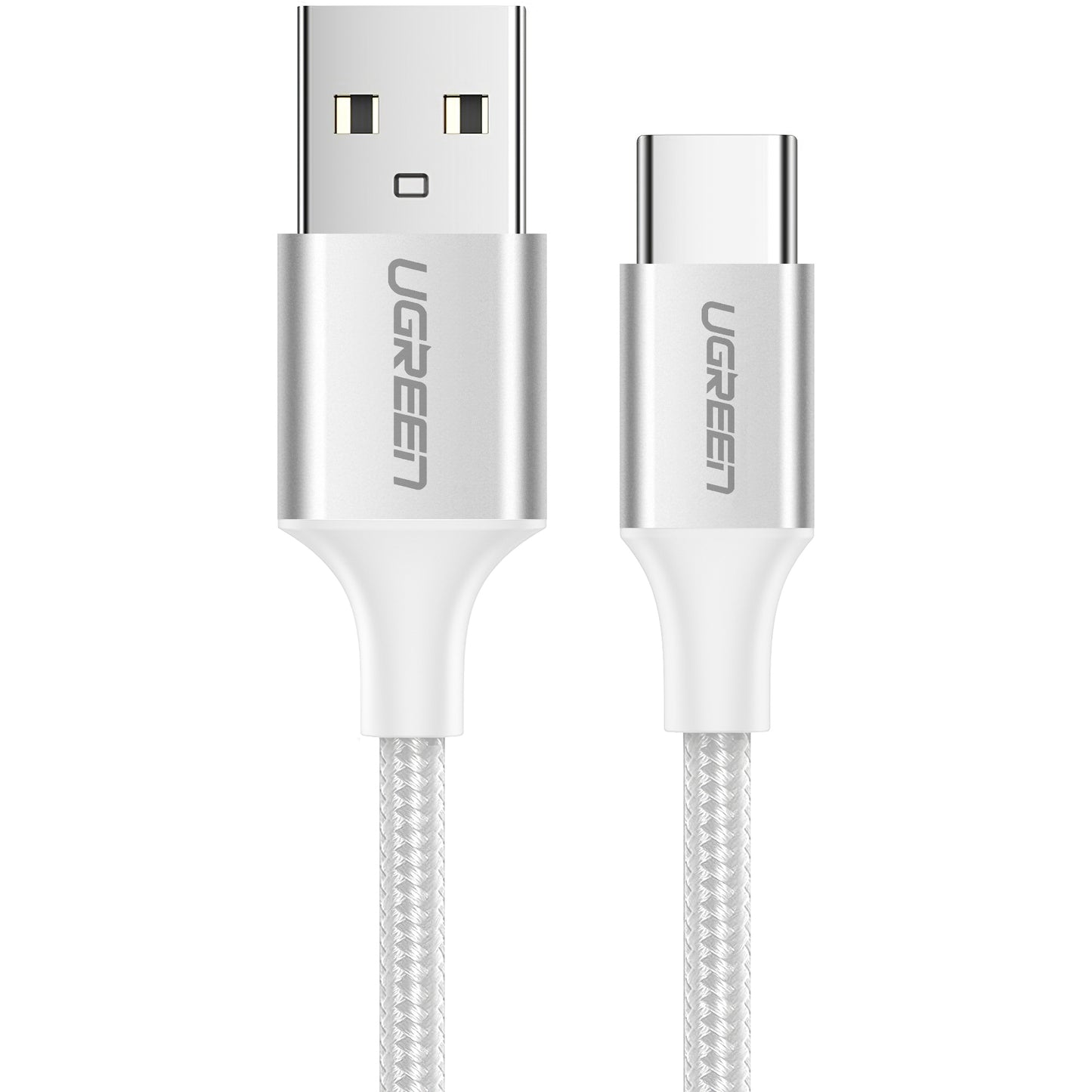 Dátový a nabíjací kábel USB-A - USB-C UGREEN US288, 18W, 2m, Biela