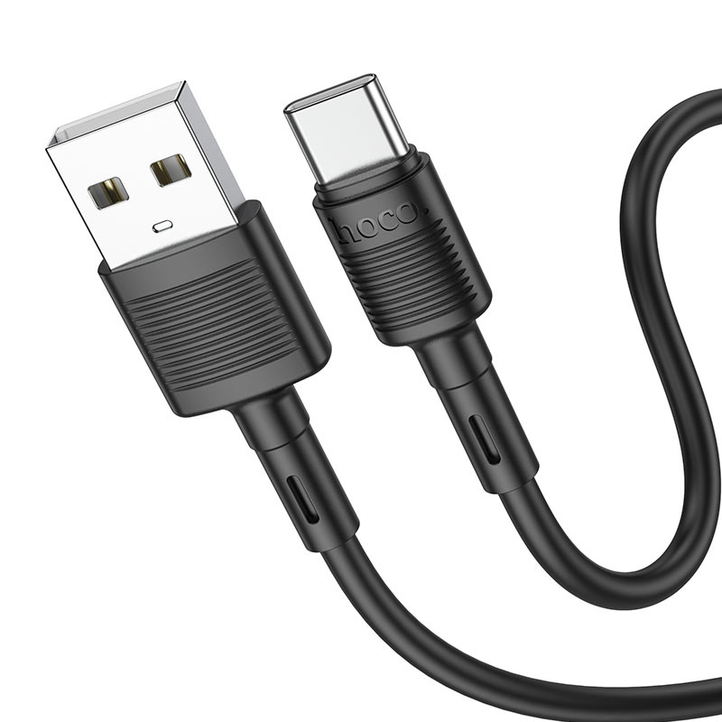 Dátový a nabíjací kábel USB-A - USB-C HOCO X83 Victory, 20W, 1m, Čierny