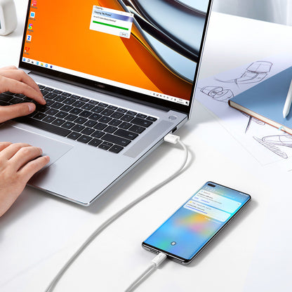 Dátový a nabíjací kábel USB-A - USB-C Baseus Dynamic Series, 100W, 1m, Biela CALD000602