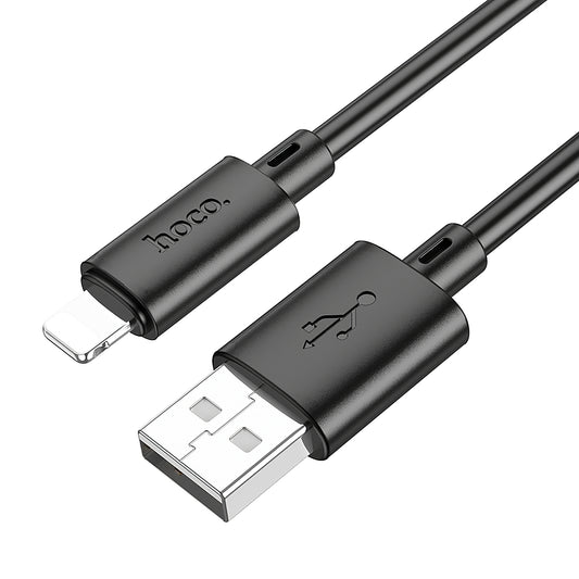 Dátový a nabíjací kábel USB-A - Lightning HOCO X88, 18 W, 1 m, čierny 