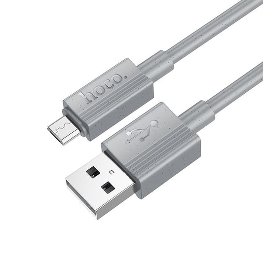Dátový a nabíjací kábel USB-A - microUSB HOCO X107, 18W, 1m, Sivý